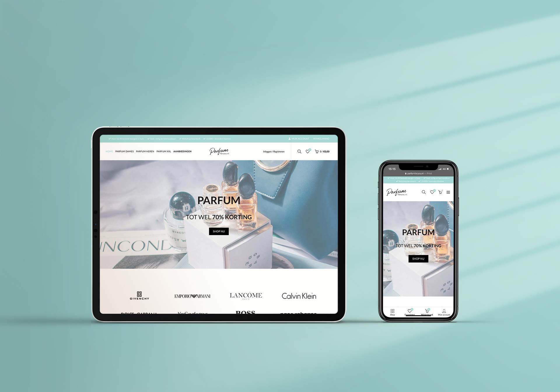 Parfumforyou webshop webdesign