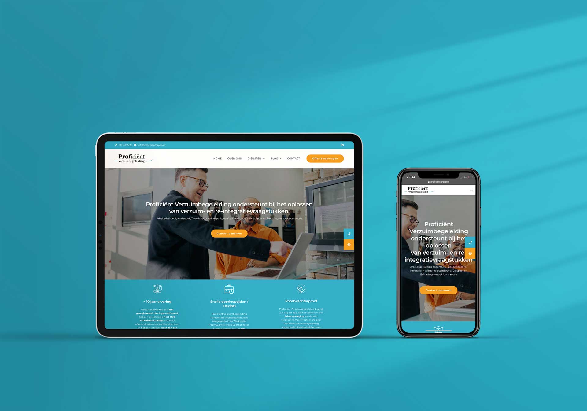 Proficiëntgroep website webdesign