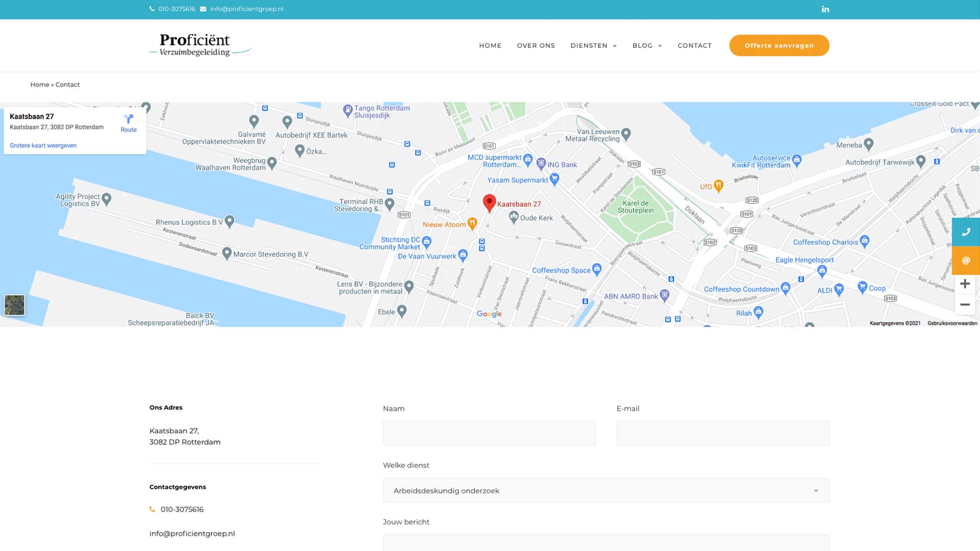 Proficient Groep Contact pagina